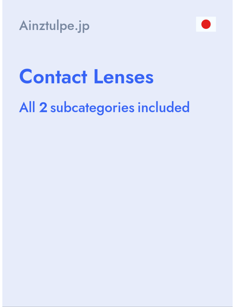 Contact Lenses - Ainztulpe.jp - Japan