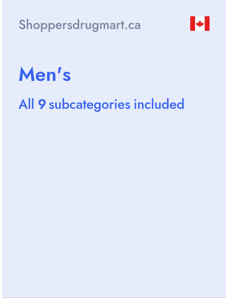 Men's -Shoppersdrugmart.ca - Canada