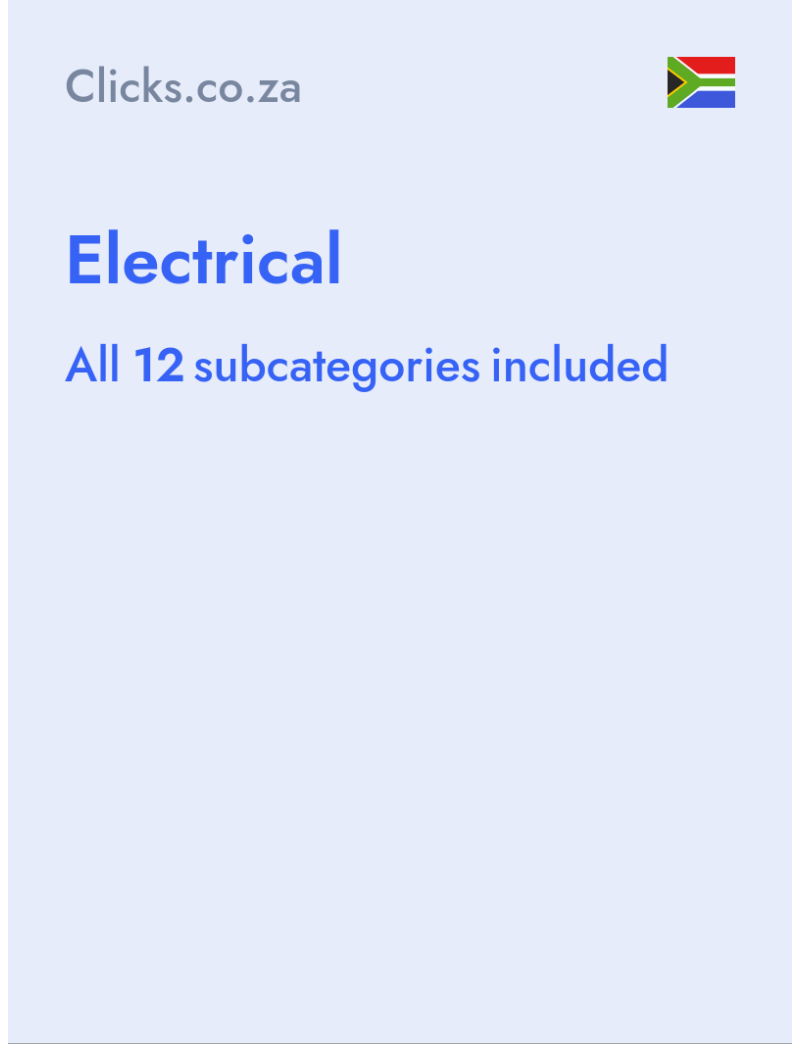 Electrical - Clicks.co.za - South Africa