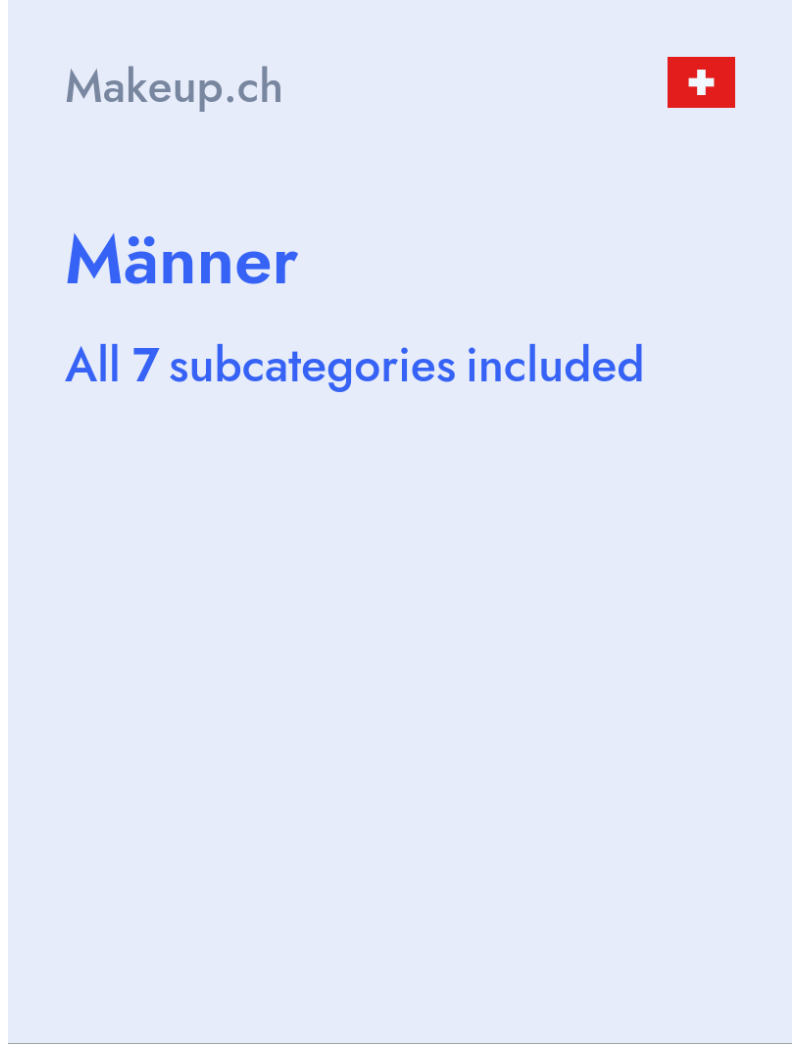 Männer - Makeup.ch - Switzerland