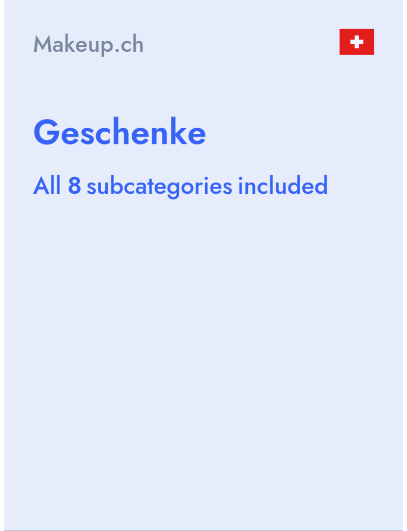 Geschenke - Makeup.ch - Switzerland
