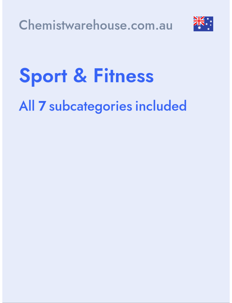 Sport & Fitness - Chemistwarehouse.com.au - Australia
