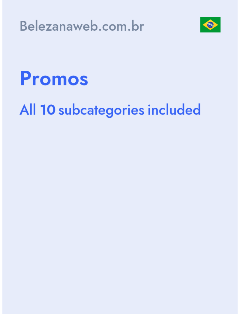 Promos - Belezanaweb.com.br - Brazil