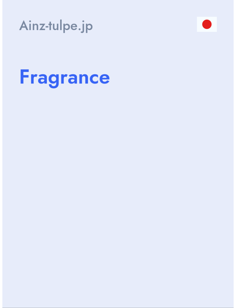 Fragrance - Ainz-tulpe.jp - Japan