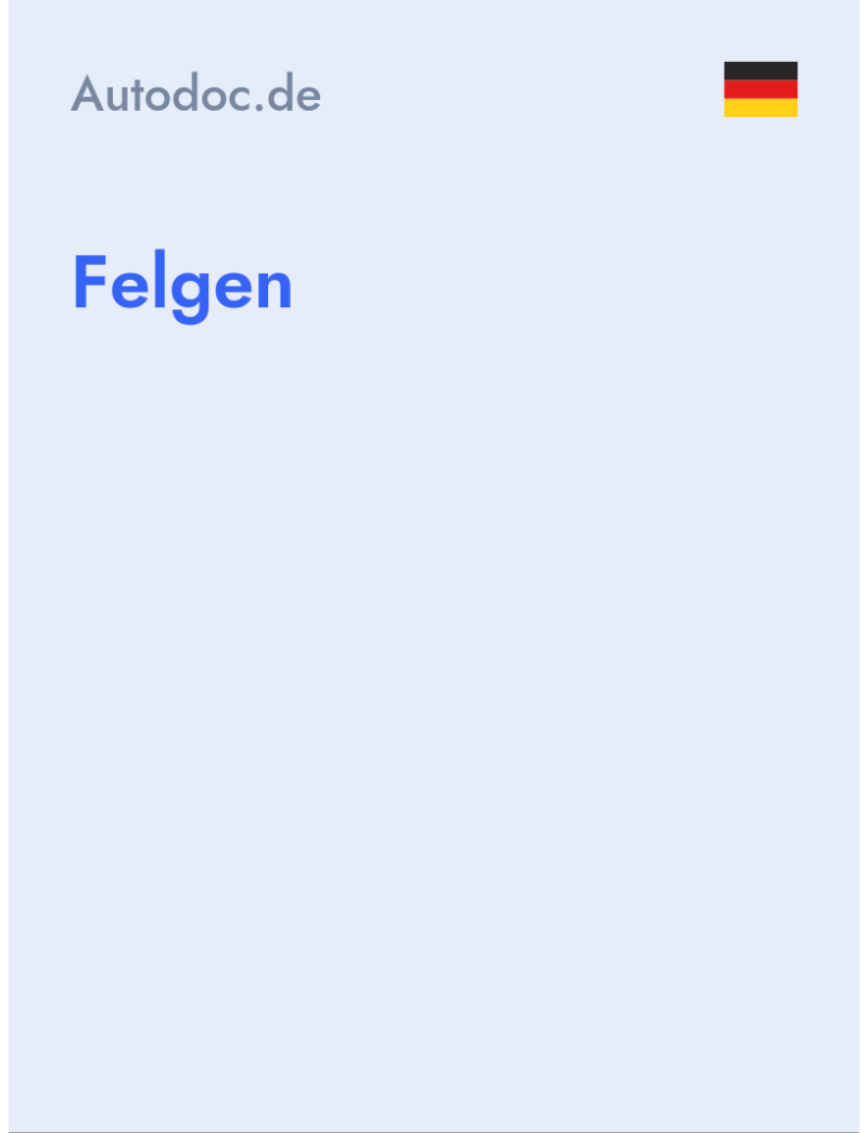 Felgen - Autodoc.de - Germany
