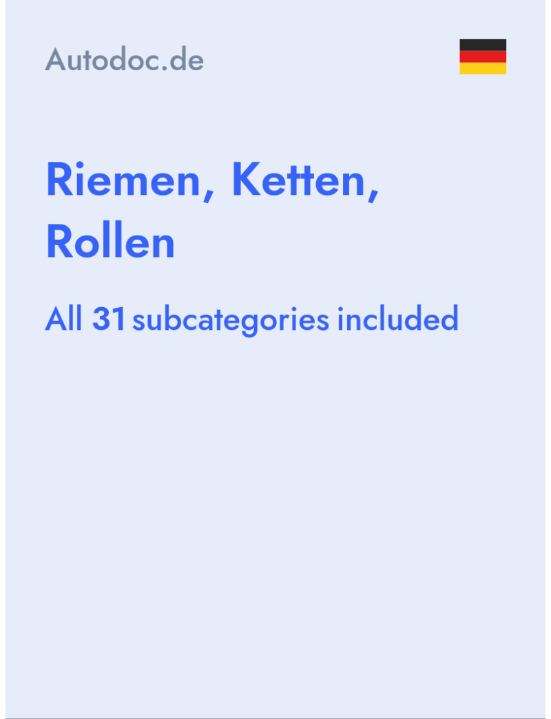 Riemen, Ketten, Rollen - Autodoc.de - Germany