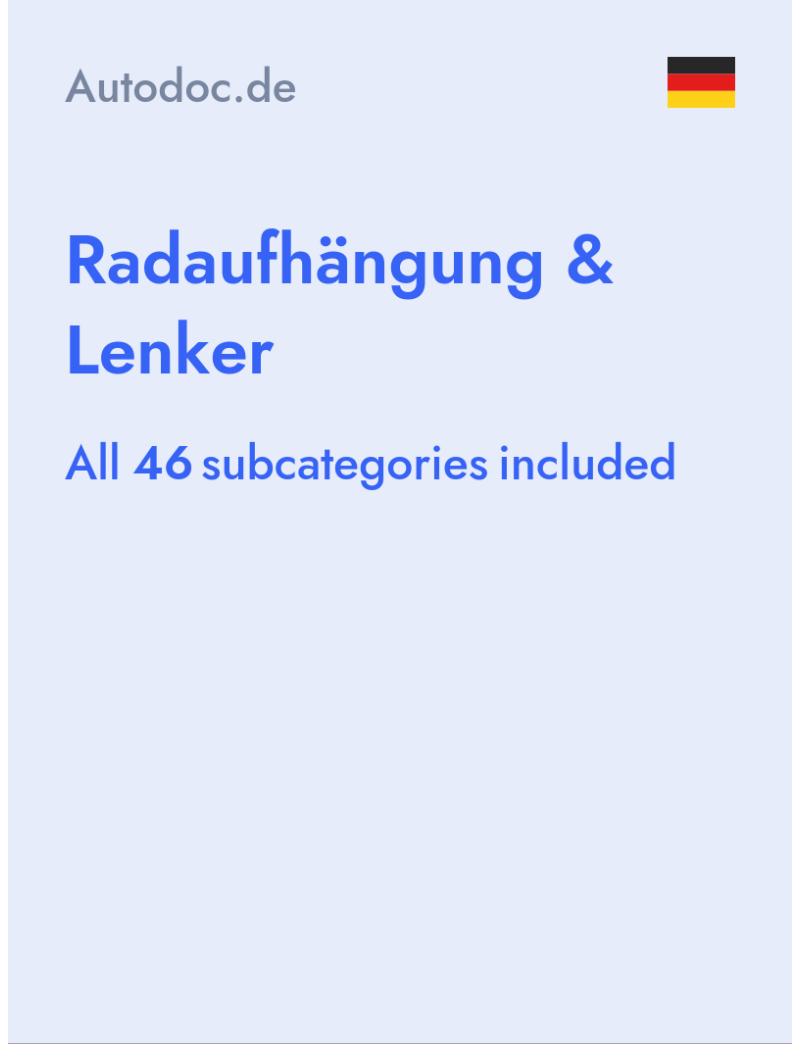 Radaufhängung & Lenker - Autodoc.de - Germany