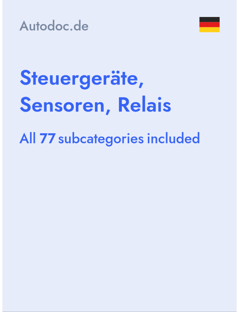 Steuergeräte, Sensoren, Relais - Autodoc.de - Germany