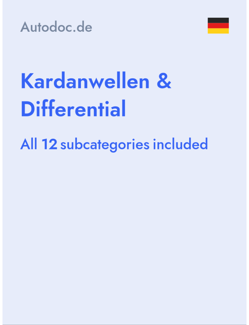 Kardanwellen & Differential - Autodoc.de - Germany