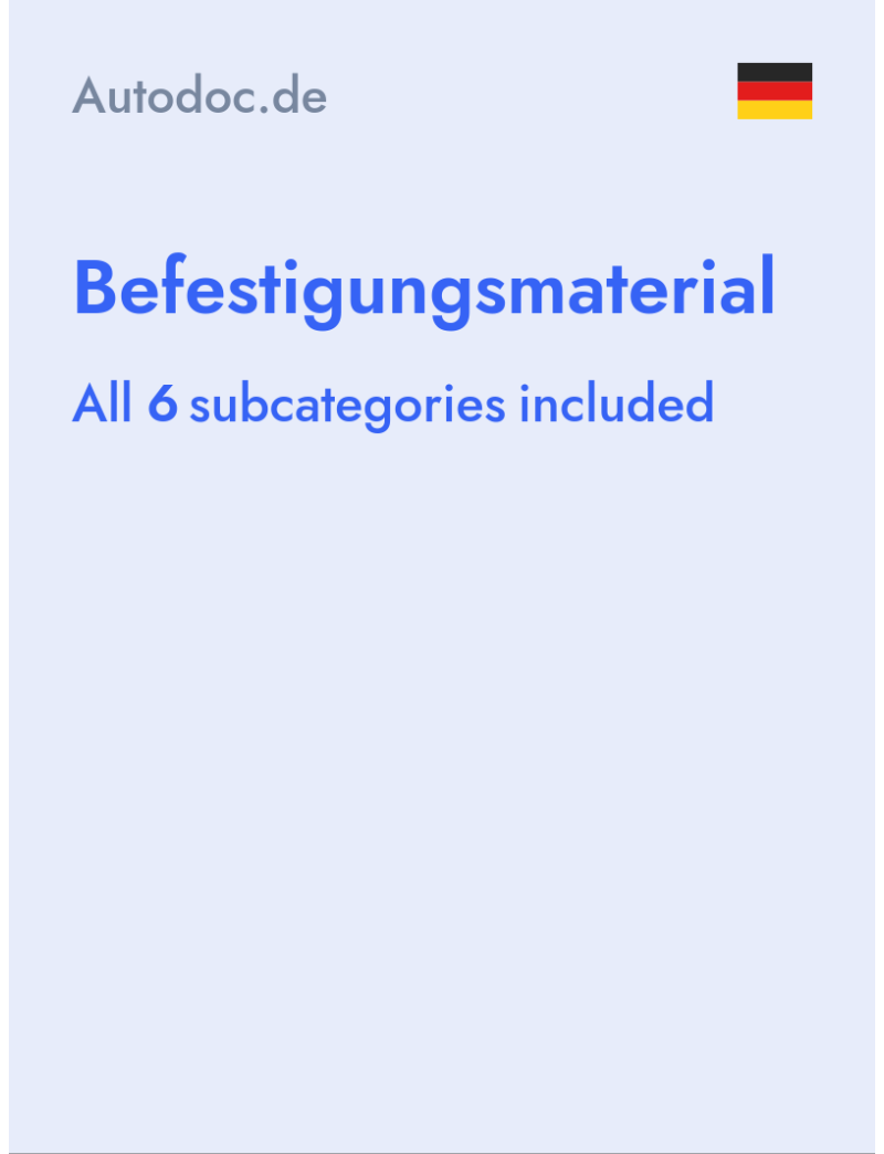 Befestigungsmaterial - Autodoc.de - Germany