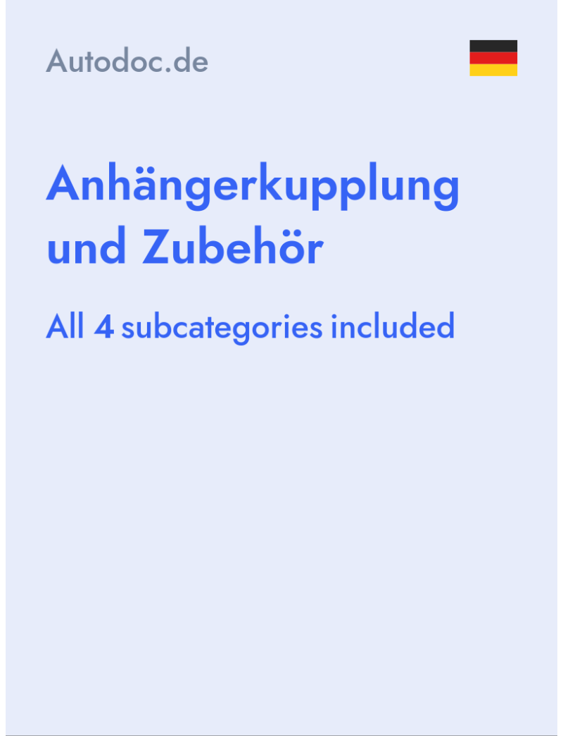 Anhängerkupplung und Zubehör - Autodoc.de - Germany