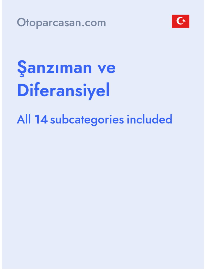 Şanzıman ve Diferansiyel - Otoparcasan.com - Turkey