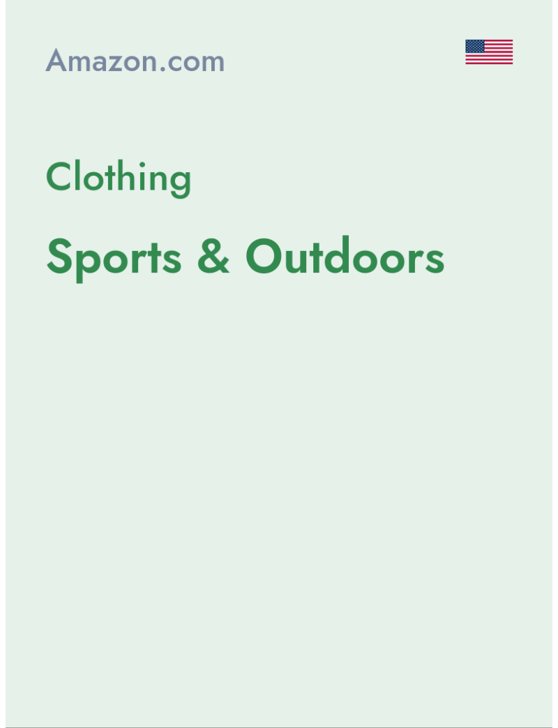 Clothing (Sports & Outdoors) - amazon.com - USA