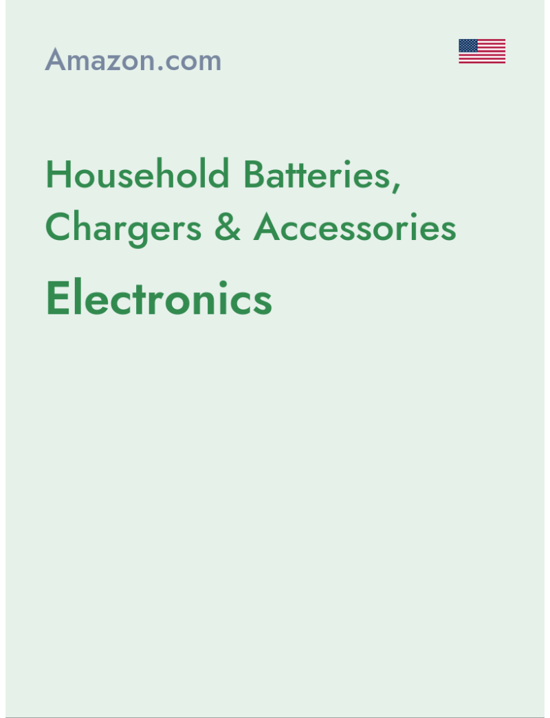 Household Batteries, Chargers & Accessories (Electronics) - amazon.com - USA