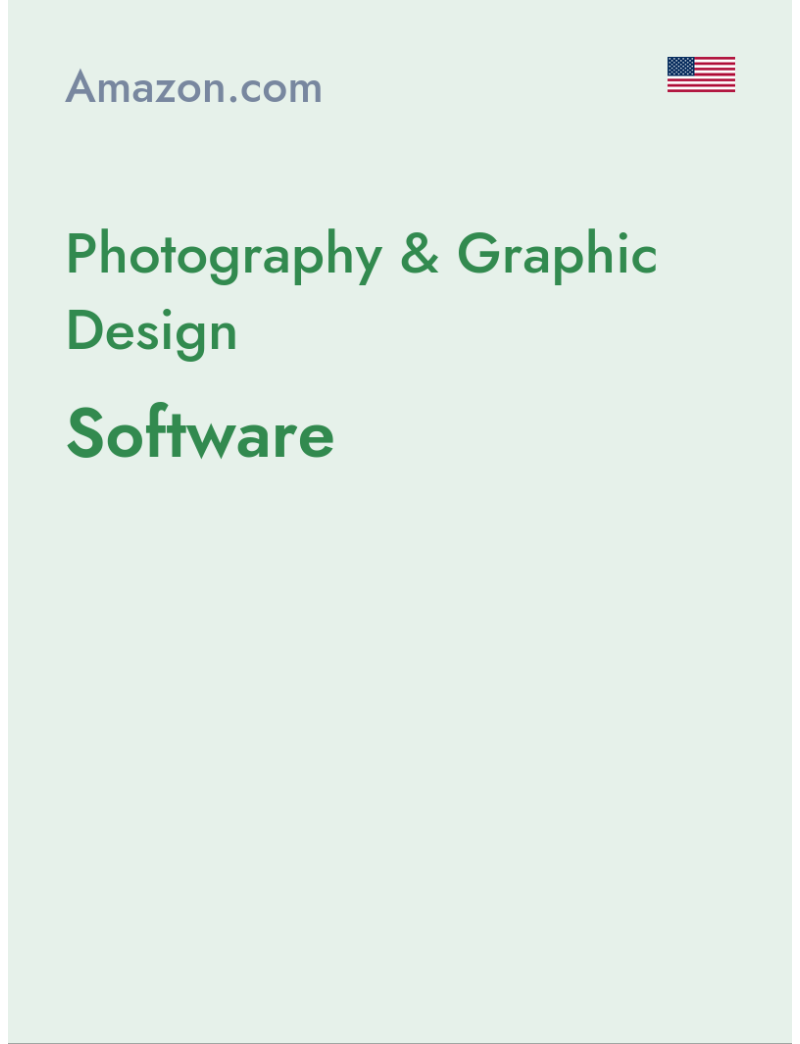 Photography & Graphic Design (Software) - amazon.com - USA