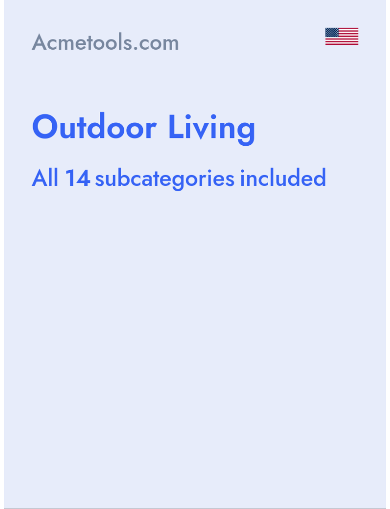 Outdoor Living - Acmetools.com - USA