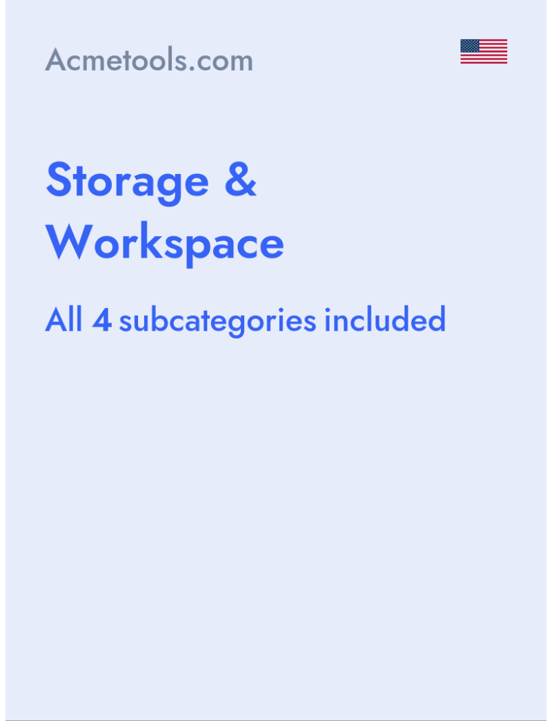 Storage & Workspace - Acmetools.com - USA