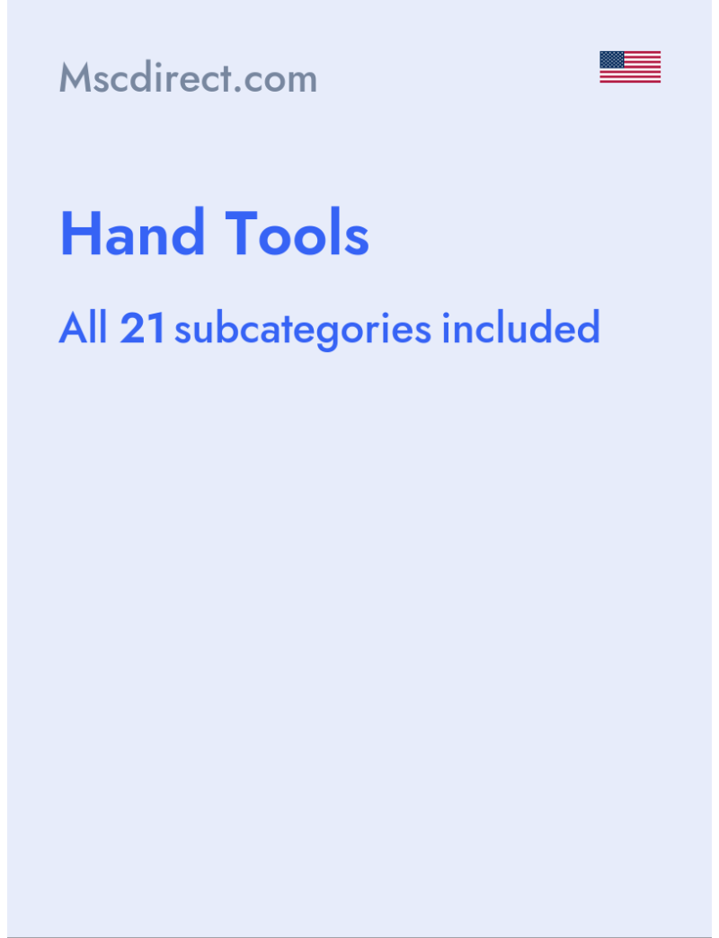 Hand Tools - Mscdirect.com - USA