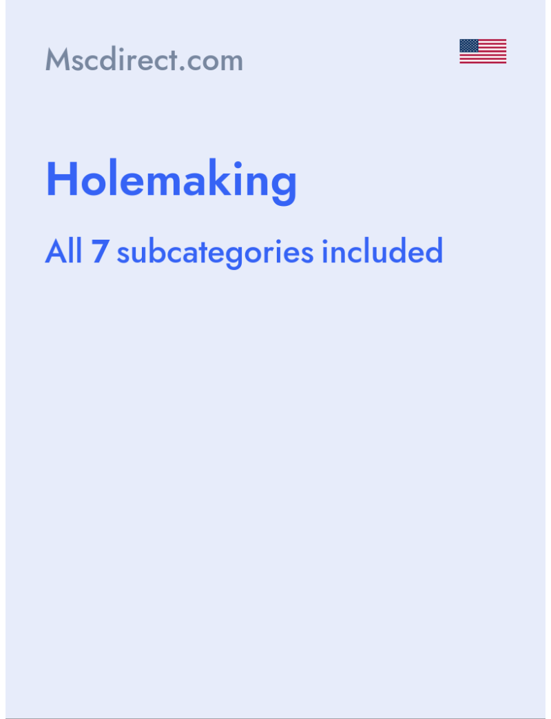 Holemaking - Mscdirect.com - USA