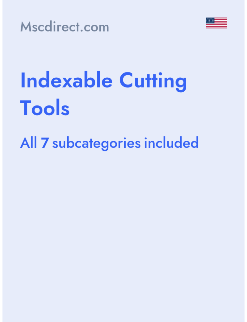 Indexable Cutting Tools - Mscdirect.com - USA