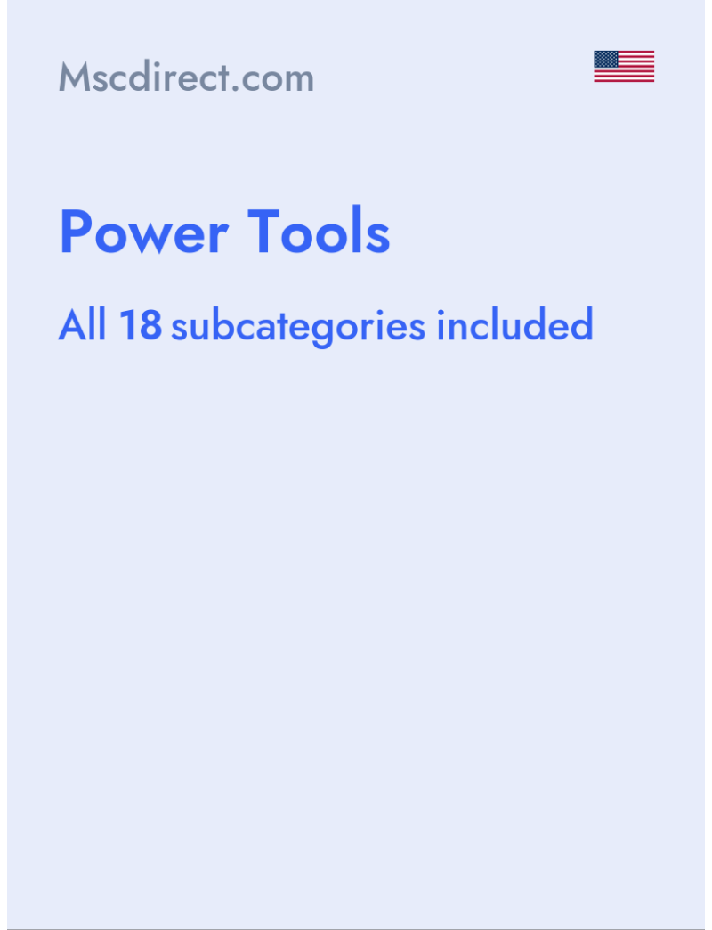 Power Tools - Mscdirect.com - USA