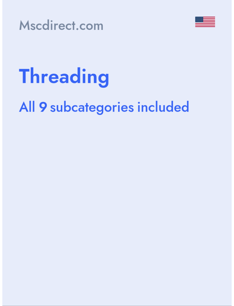 Threading - Mscdirect.com - USA