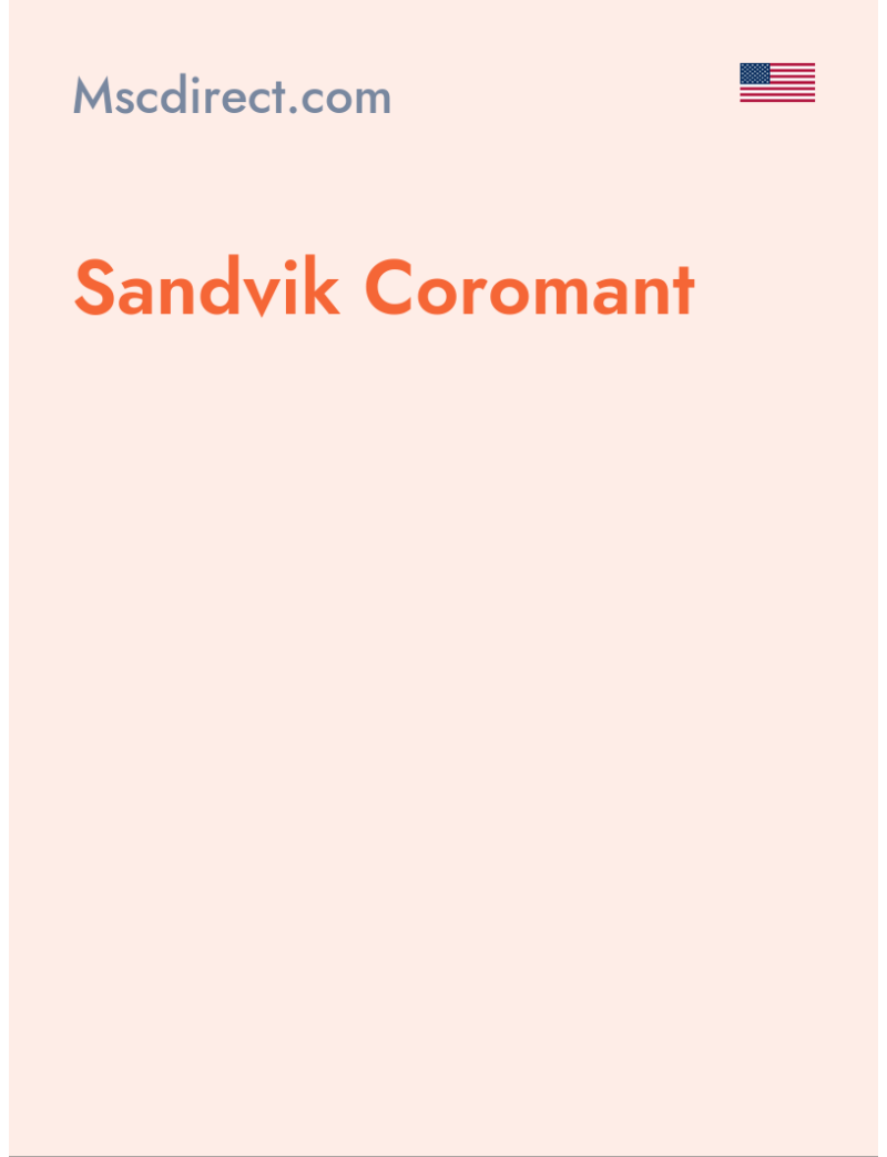 Sandvik Coromant - Mscdirect.com - USA