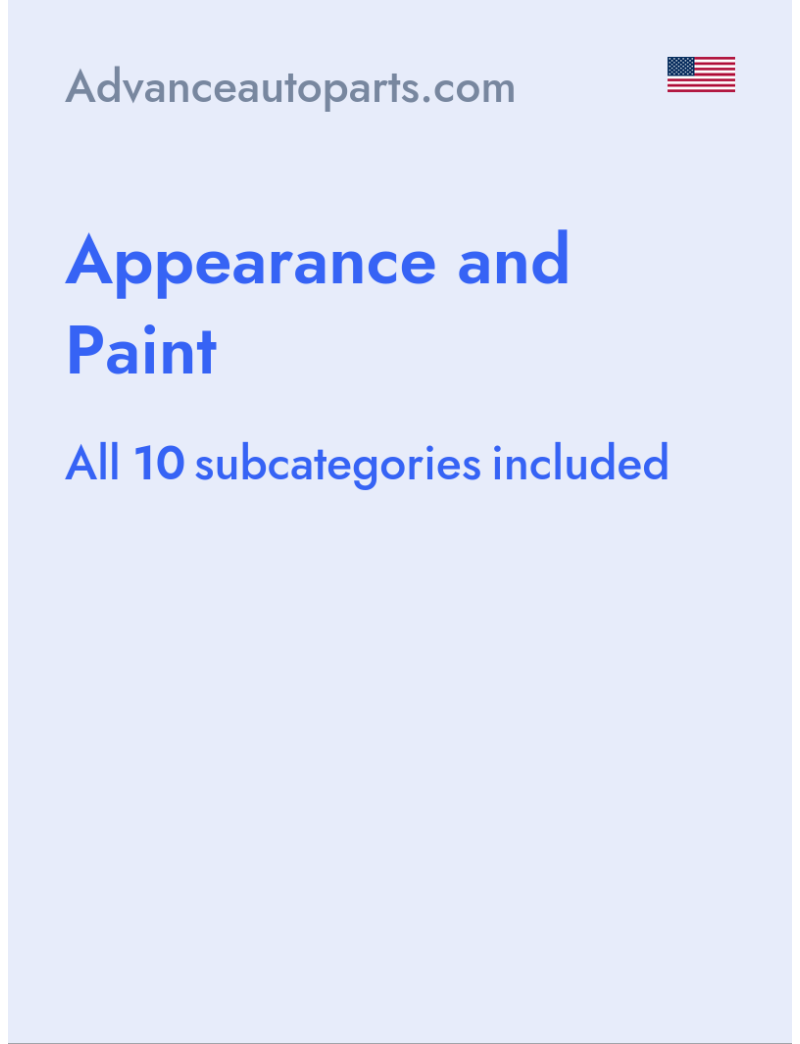 Appearance and Paint - Advanceautoparts.com - USA