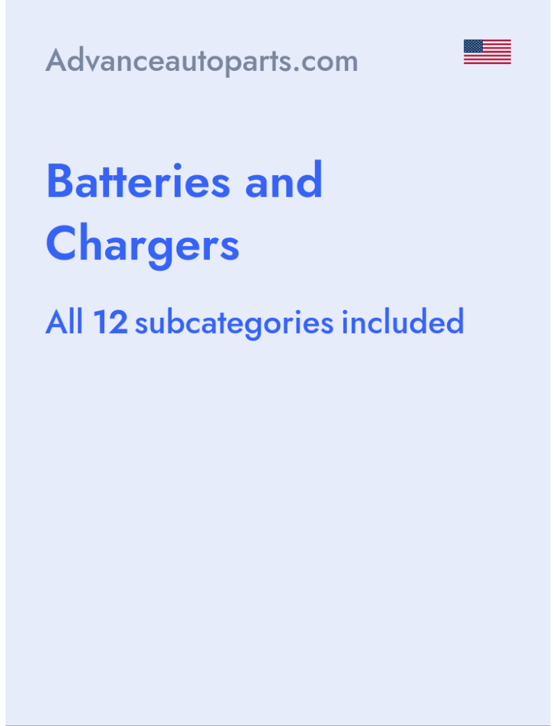 Batteries and Chargers - Advanceautoparts.com - USA