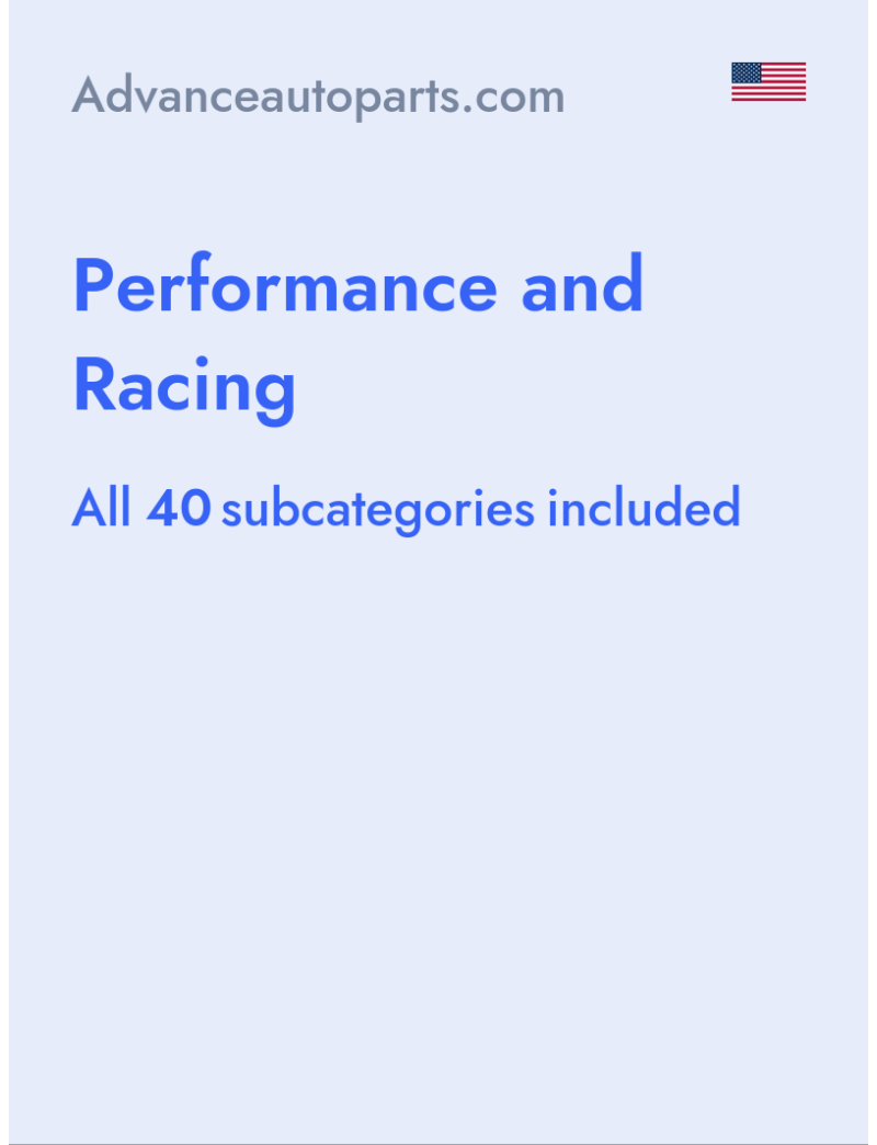 Performance and Racing - Advanceautoparts.com - USA