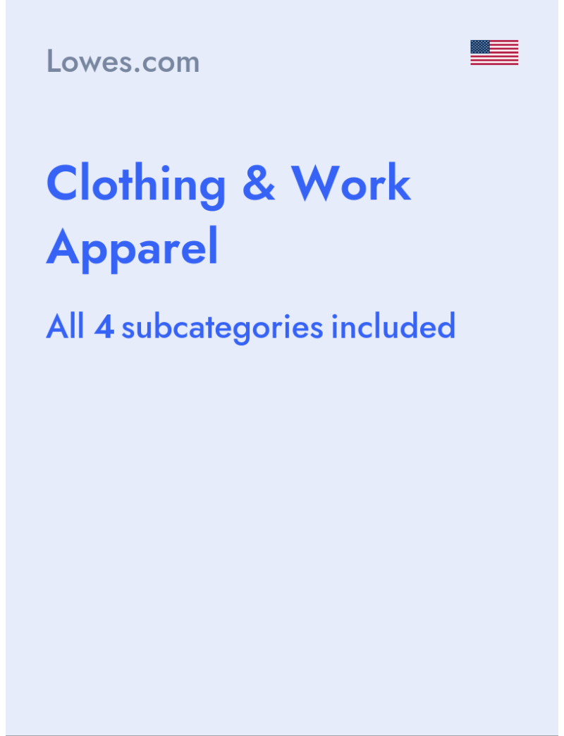 Clothing & Work Apparel - Lowes.com - USA