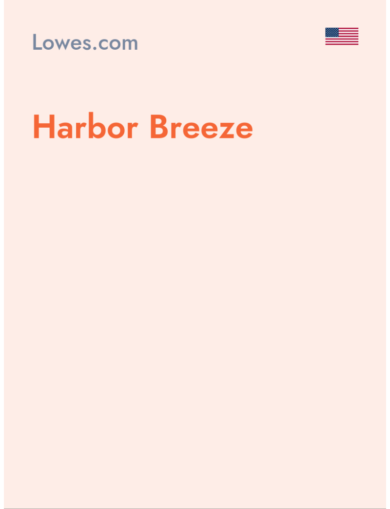 Harbor Breeze - Lowes.com - USA