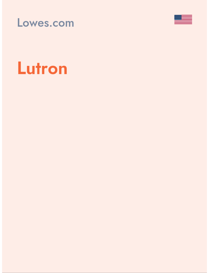 Lutron - Lowes.com - USA