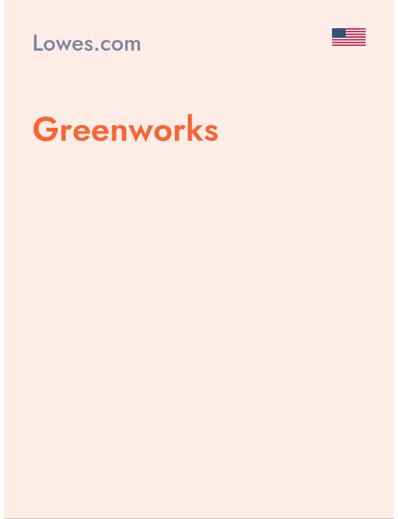 Greenworks - Lowes.com - USA