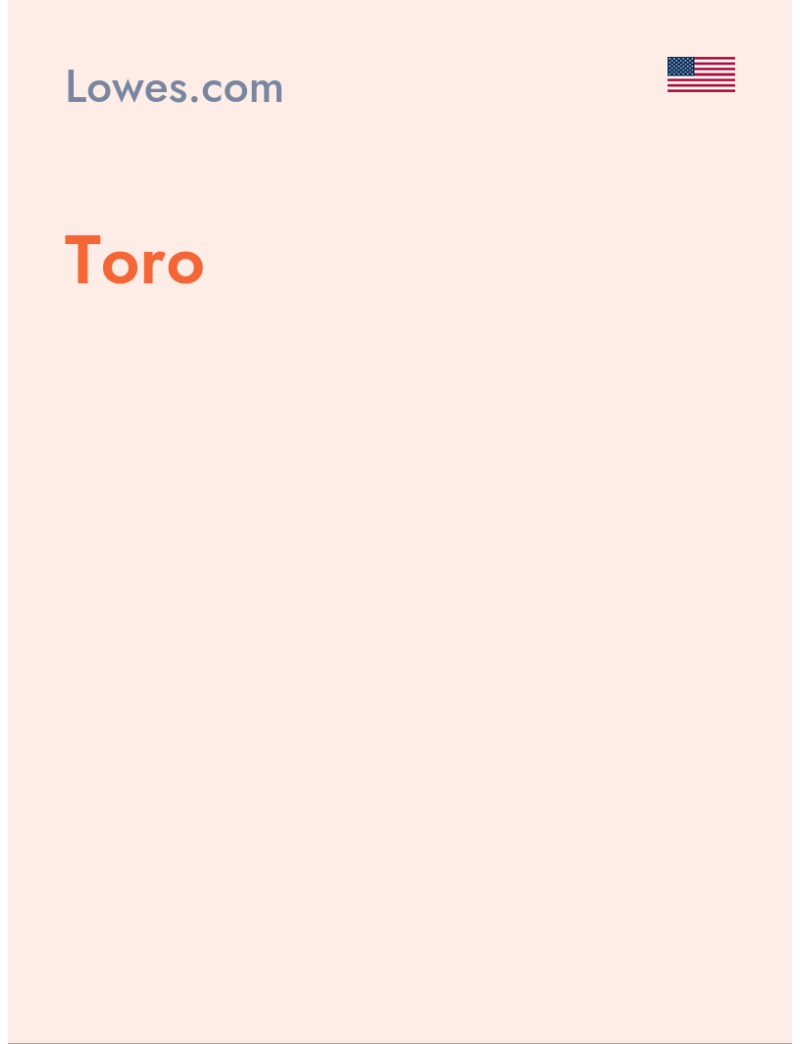 Toro - Lowes.com - USA