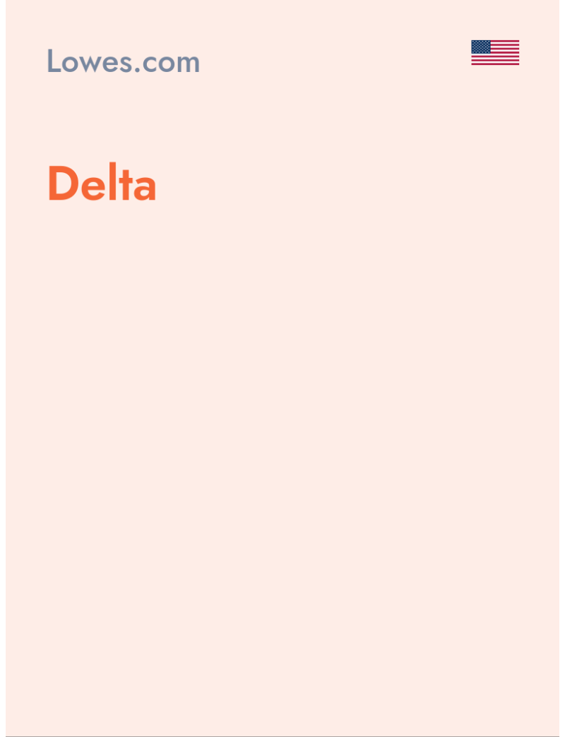 Delta - Lowes.com - USA