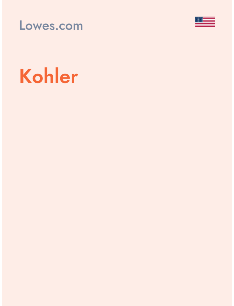 Kohler - Lowes.com - USA