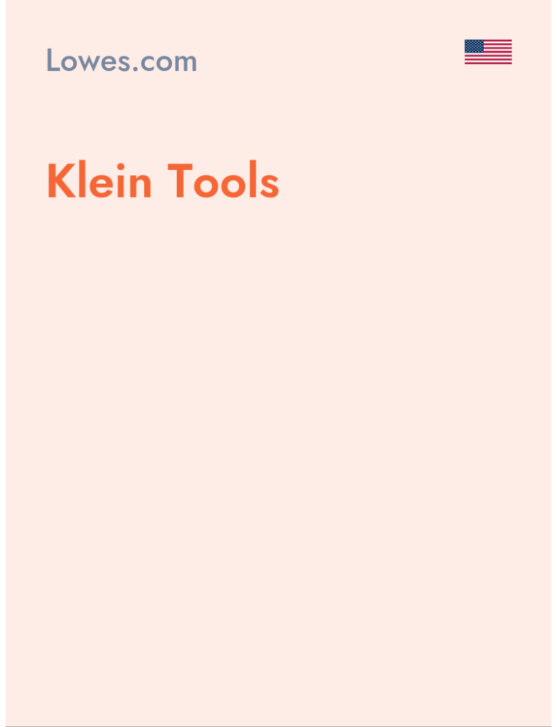 Klein Tools - Lowes.com - USA