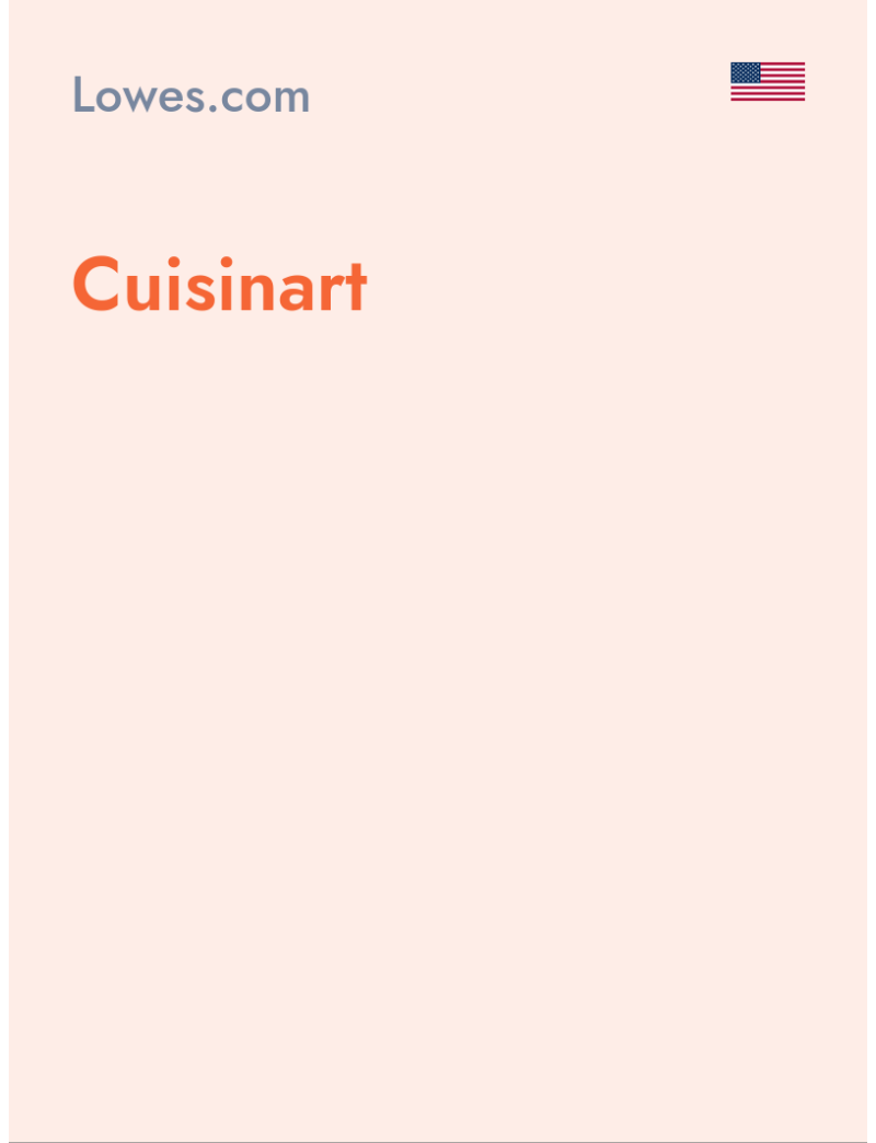 Cuisinart - Lowes.com - USA