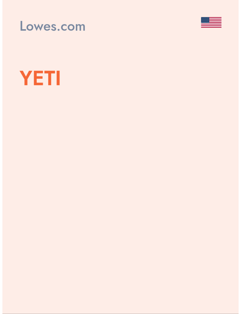 YETI - Lowes.com - USA