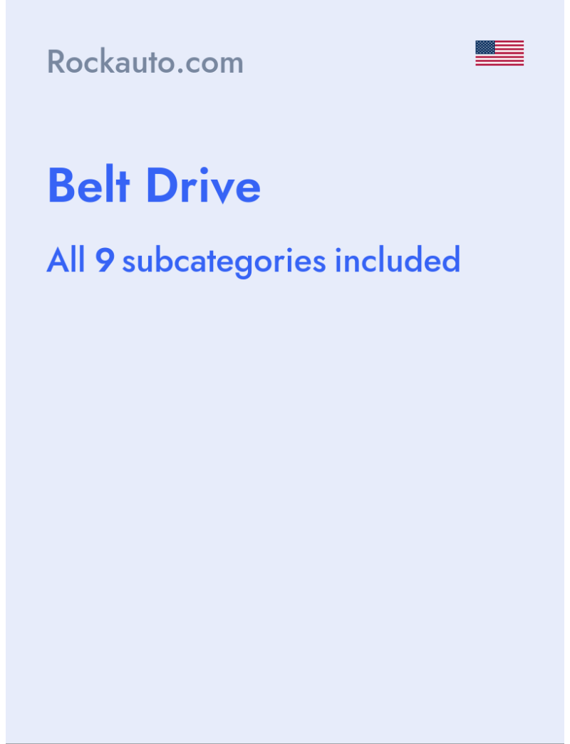 Belt Drive - Rockauto.com - USA