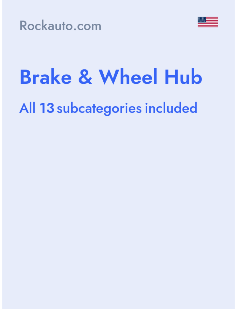 Brake & Wheel Hub - Rockauto.com - USA