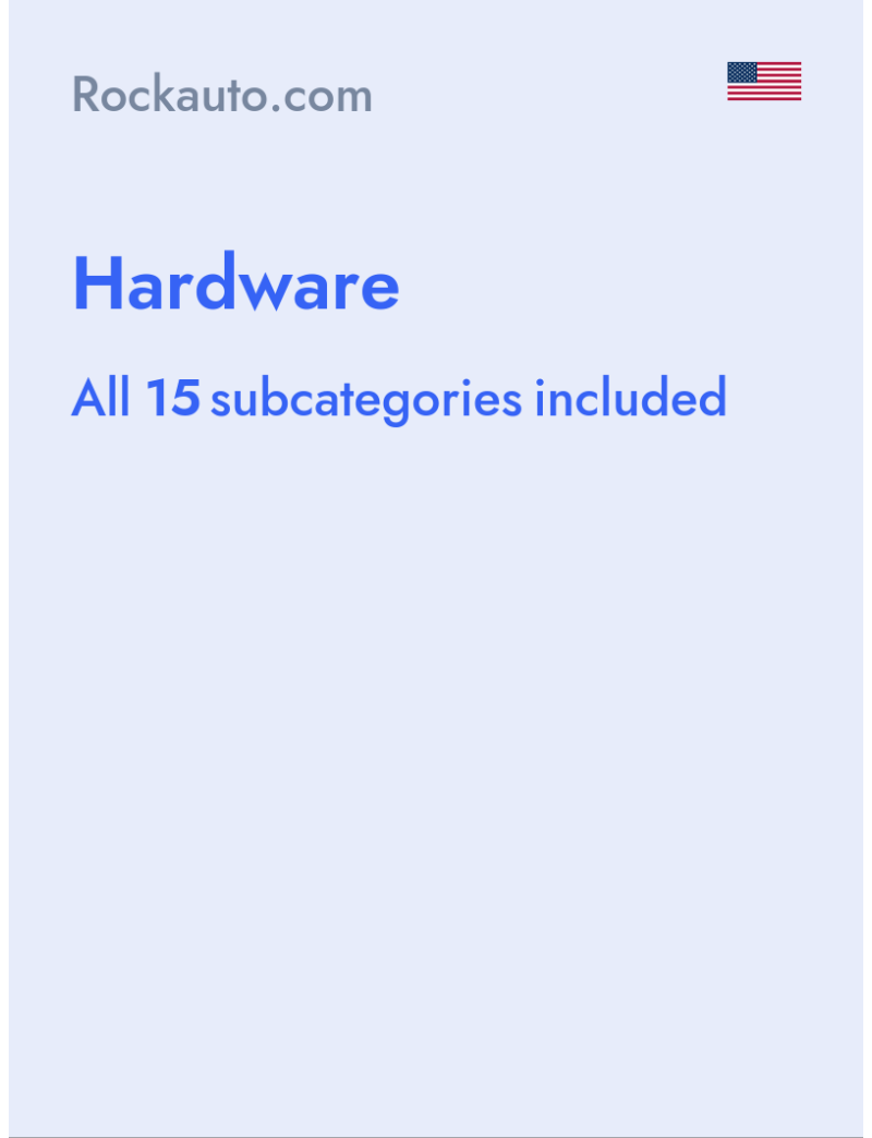 Hardware - Rockauto.com - USA