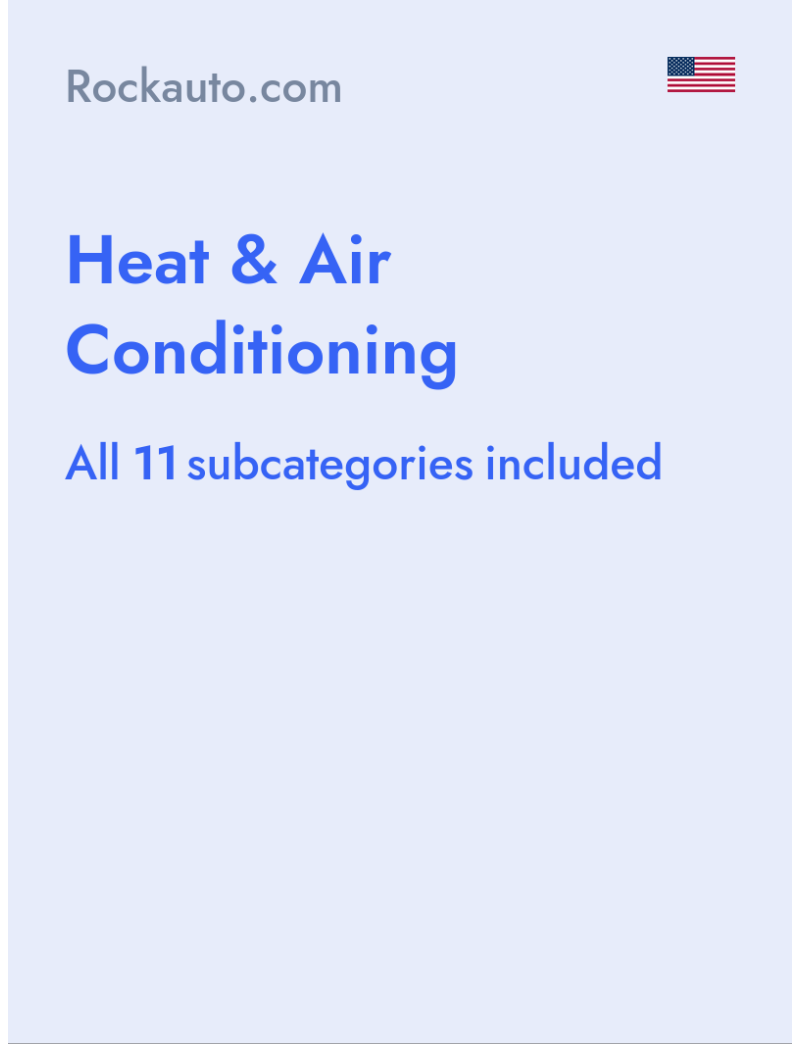 Heat & Air Conditioning - Rockauto.com - USA