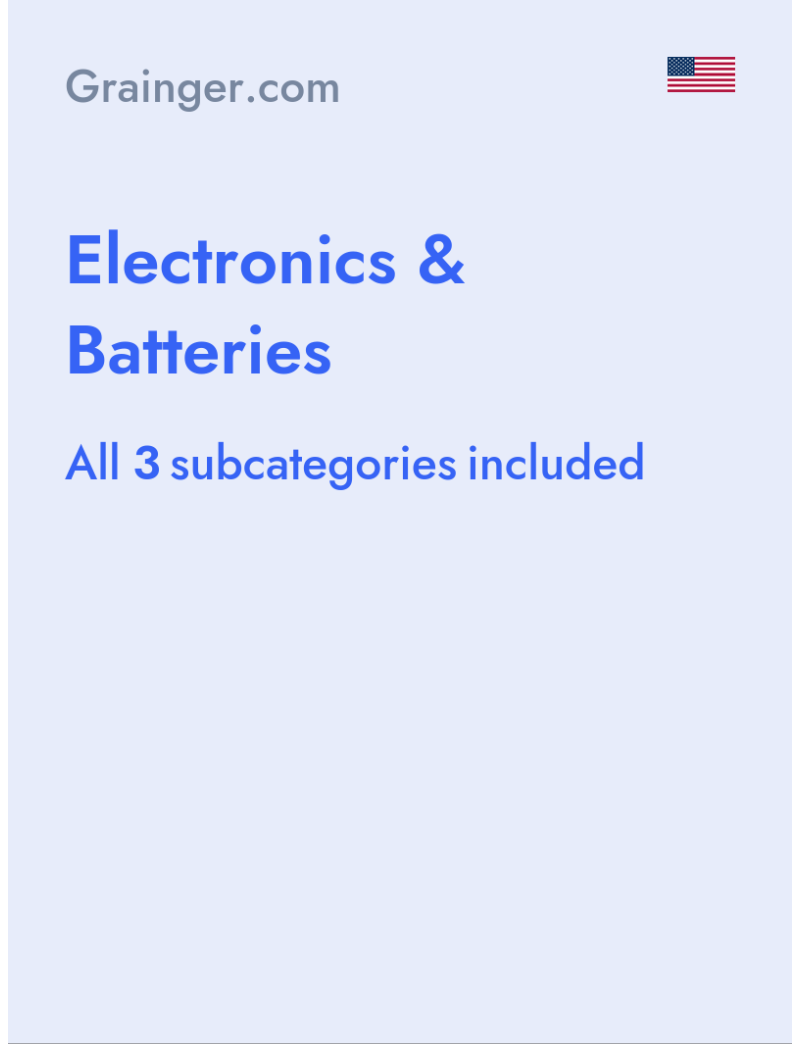 Electronics & Batteries - Grainger.com - USA