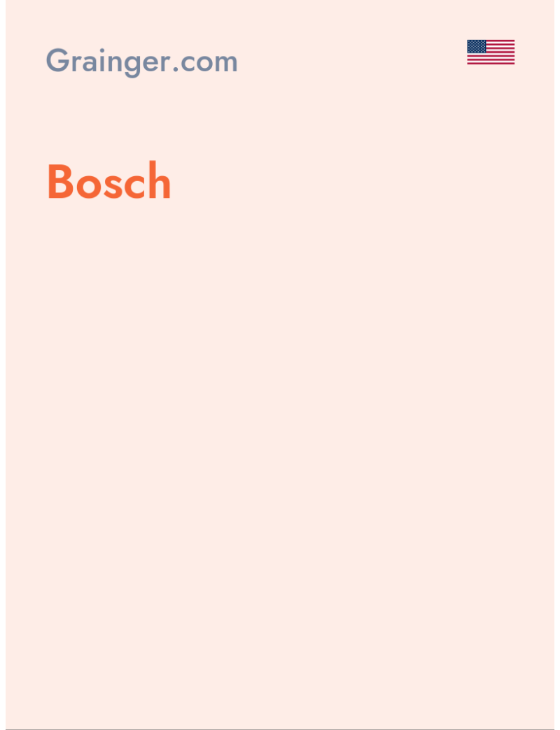 Bosch - Grainger.com - USA