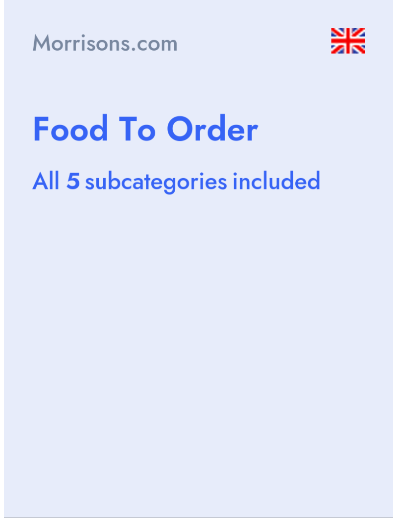 Food To Order - Morrisons.com - United Kingdom