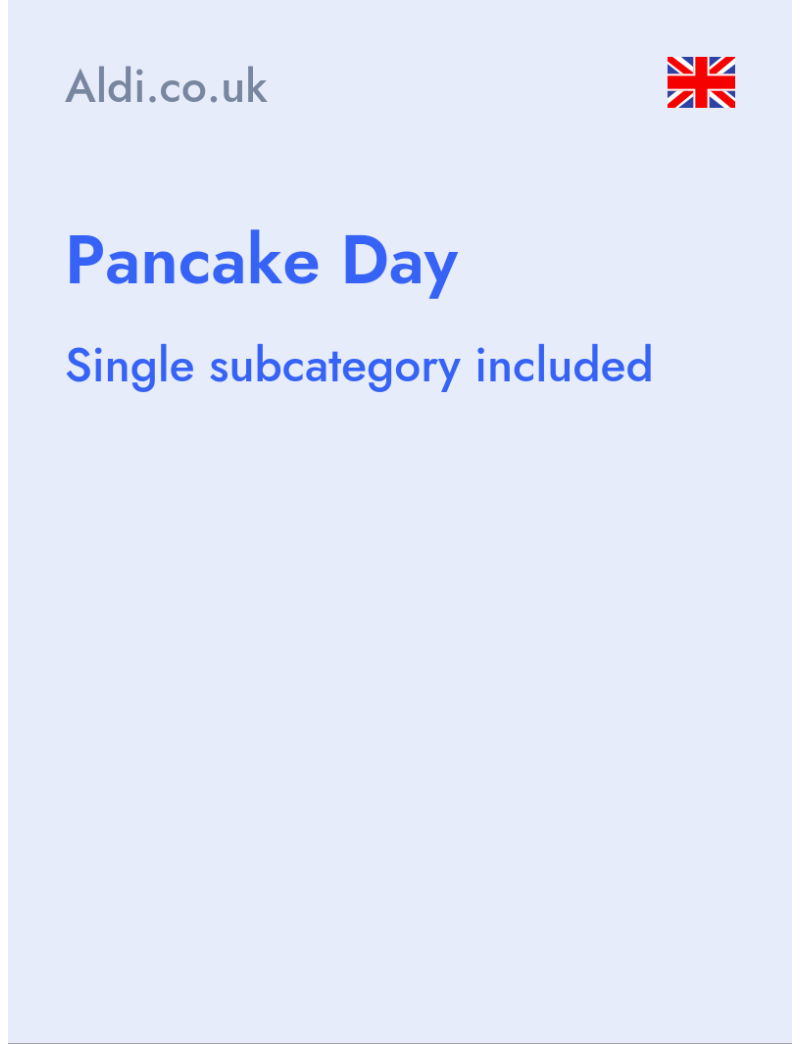 Pancake Day - Aldi.co.uk - United Kingdom