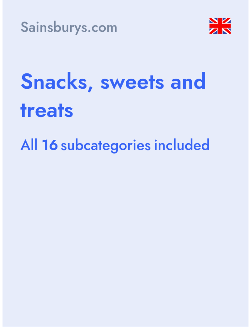 Snacks, sweets and treats - Sainsburys.com - United Kingdom