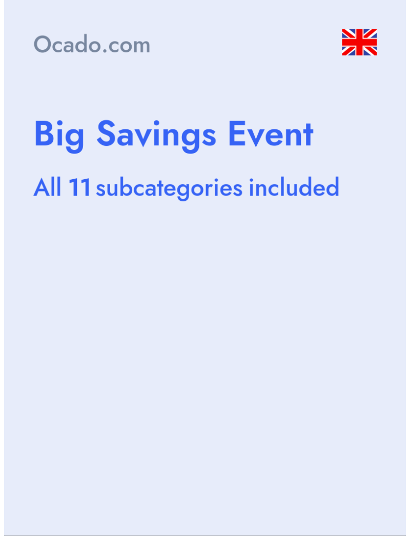 Big Savings Event - Ocado.com - United Kingdom